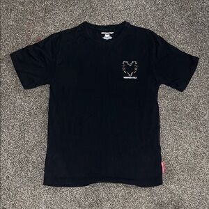 Members Only Black Tee with Multicolor Logo embroidered